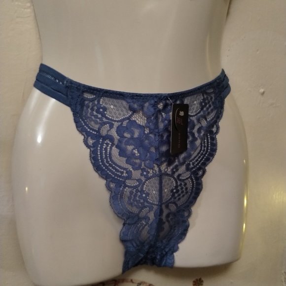 Guoeappa (36B)  Royal Blue Lace Two Piece Lingerie Set - Picture 4 of 9